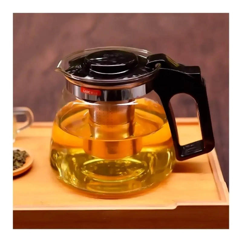 TETERA DE VIDRIO CON INFUSOR Y 4 TAZAS DOBLE PARED TERMO - 2
