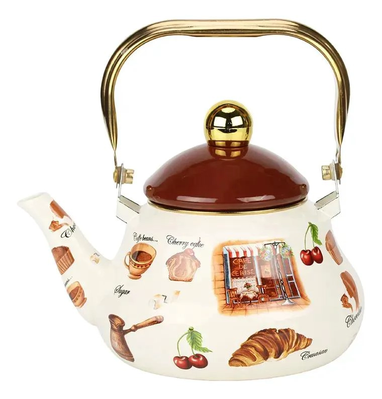 TETERA ESMALTADA RETRO DE 1.5L PARA BEBIDAS CALIENTES - 1