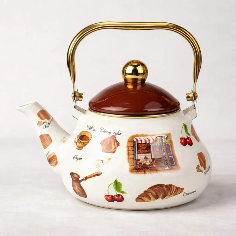TETERA ESMALTADA RETRO DE 1.5L PARA BEBIDAS CALIENTES - 3