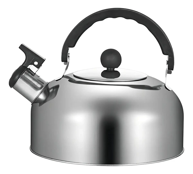 TETERA DE ACERO INOXIDABLE CON SILBATO 2,5L PARA HERVIR AGUA - 1