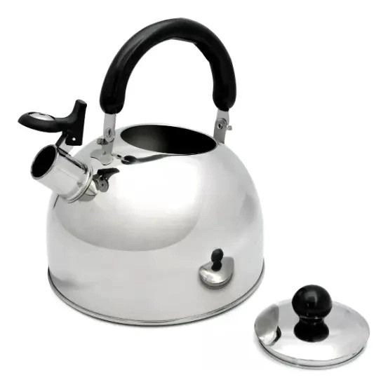 TETERA DE ACERO INOXIDABLE CON SILBATO 2,5L PARA HERVIR AGUA - 5