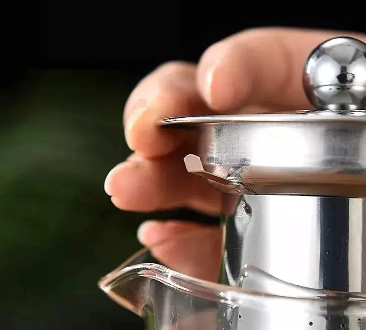 TETERA DE VIDRIO Y ACERO INOXIDABLE CON INFUSOR 900 ML - 2