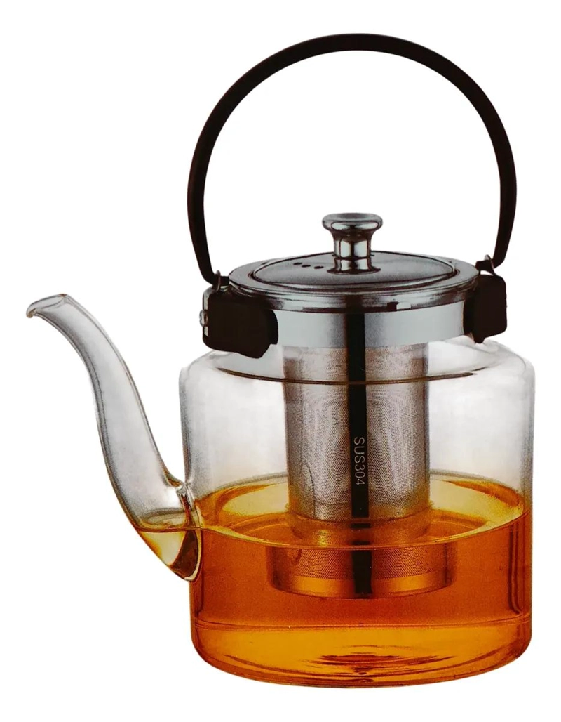 TETERA DE VIDRIO CON INFUSOR PARA FUEGO 1200 ML - 3