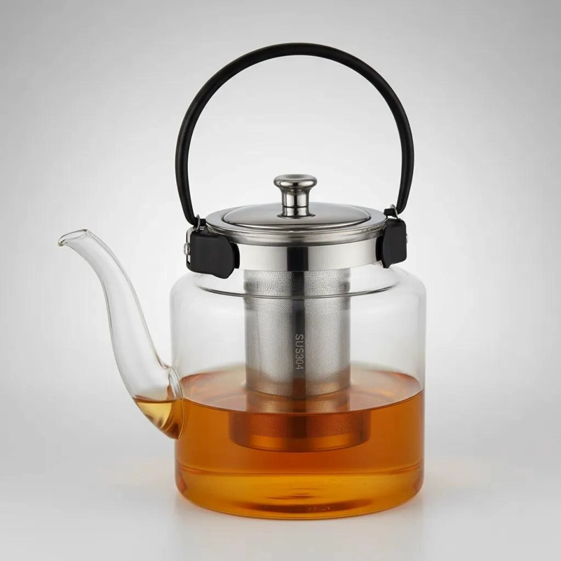 TETERA DE VIDRIO CON INFUSOR PARA FUEGO 1200 ML - 5