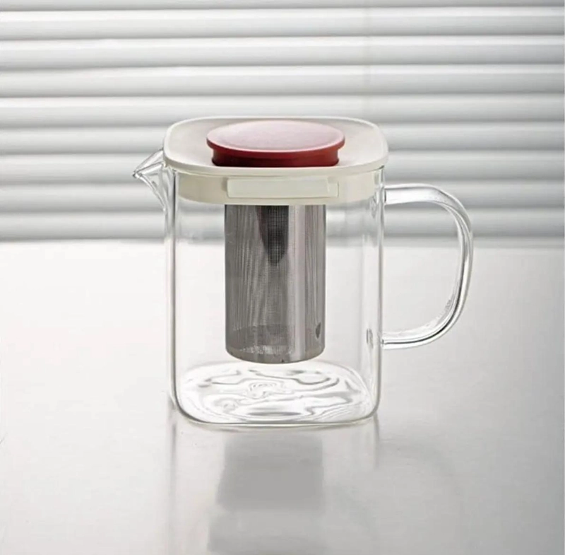 TETERA DE VIDRIO CON INFUSOR Y 4 TAZAS PARA TE - 3