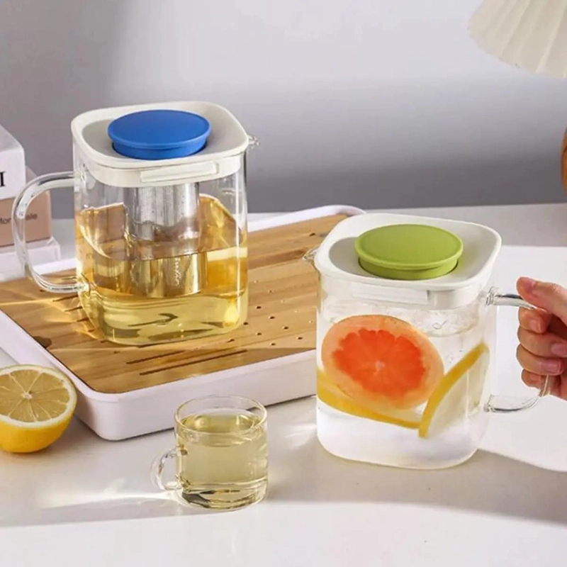 TETERA DE VIDRIO CON INFUSOR Y 4 TAZAS PARA TE - 4