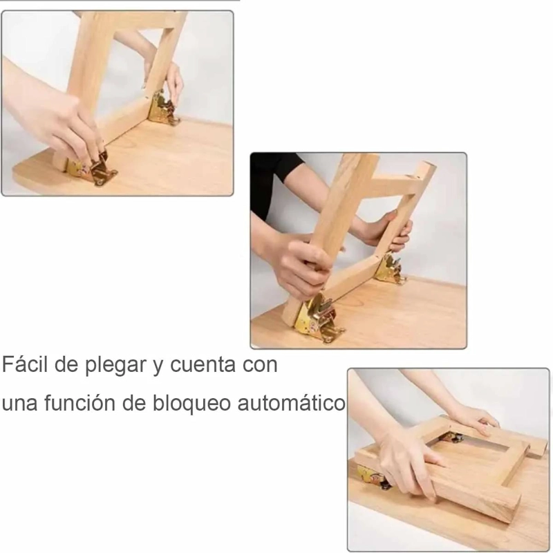 JUEGO DE 4 ESCUADRAS ABATIBLES PARA MESA PLEGABLE CON SEGURO - 5