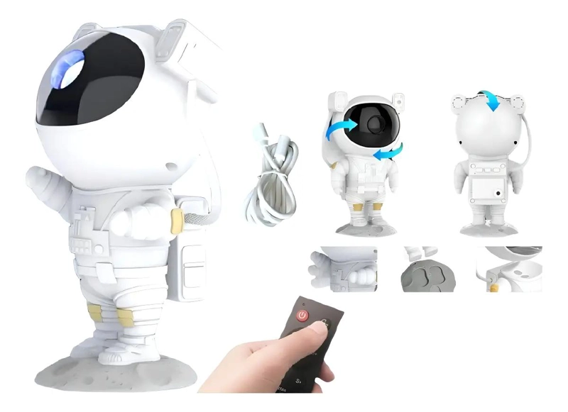 PROYECTOR LED GALAXIA ASTRONAUTA USB PARA AMBIENTES MAGICOS - 5