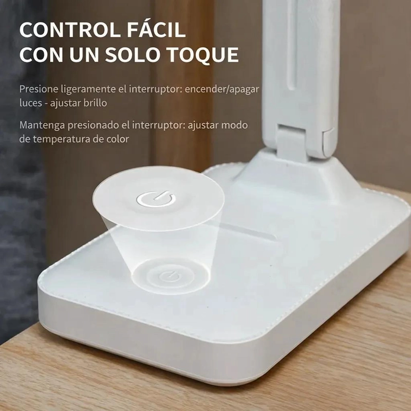 LAMPARA LED INALAMBRICA DE ESCRITORIO CON CONTROL TACTIL - 3