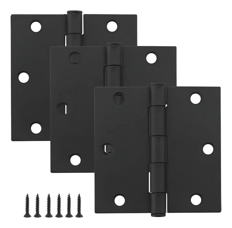 PACK DE 3 BISAGRAS NEGRAS CON RODAMIENTOS DE 3,5 CM - 1