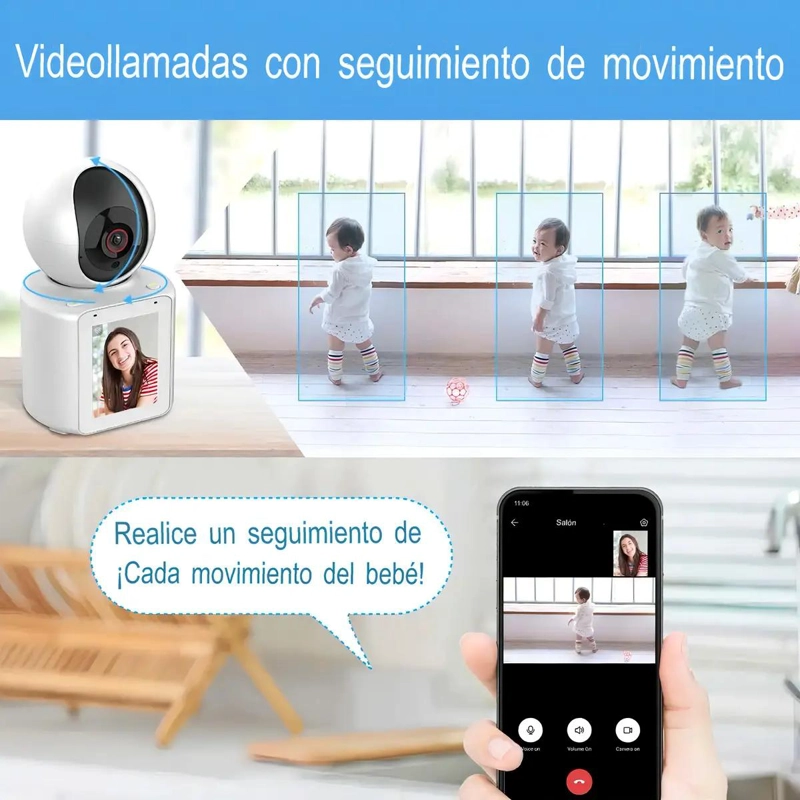 CAMARA DE SEGURIDAD PARA BEBE S CON VIDEO LLAMADAS Y DETECCION DE LLANTO - 3