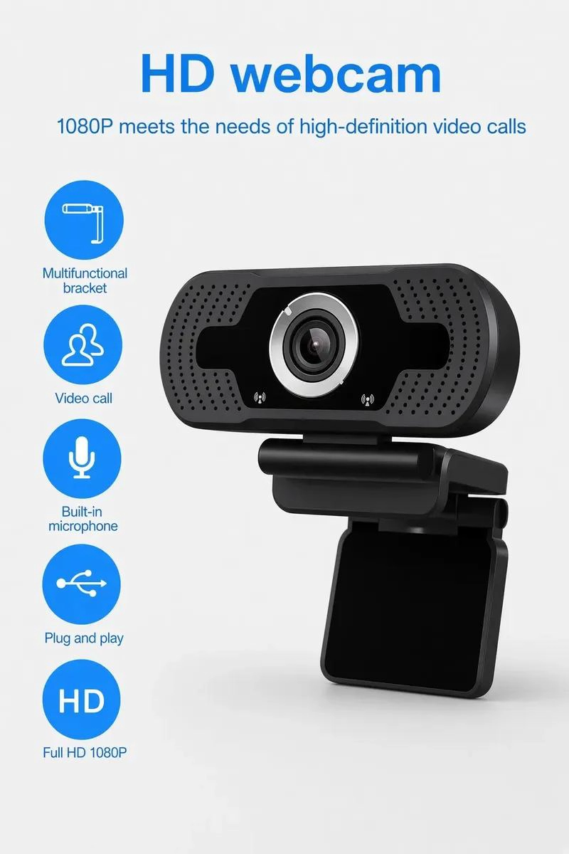CAMARA WEB USB FULL HD 1080P PARA VIDEOLLAMADAS Y STREAMING - 5