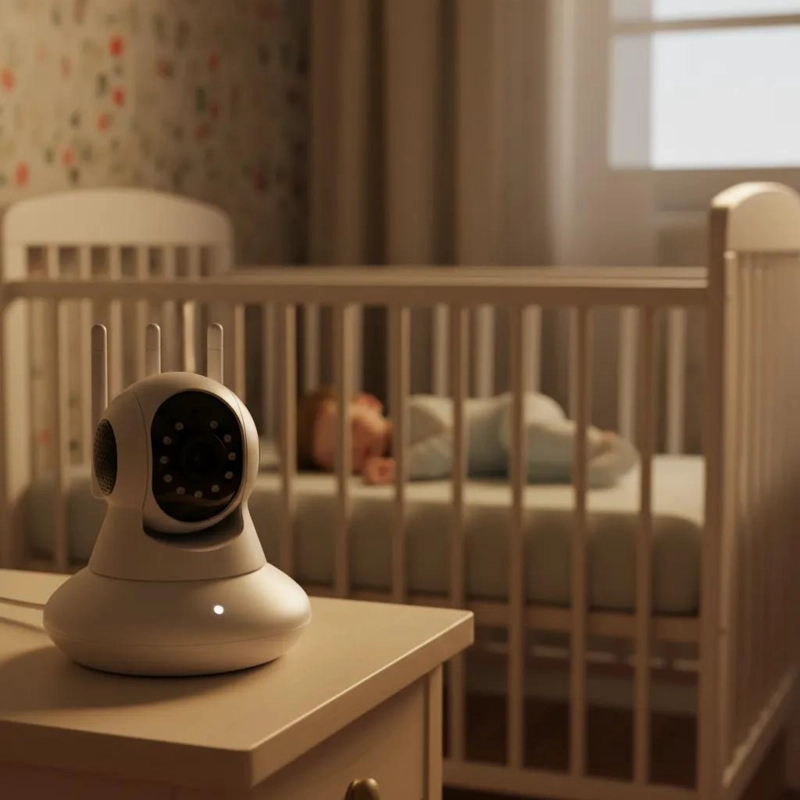 CAMARA ROBOTICA WIFI HD CON VISION NOCTURNA Y AUDIO - 1