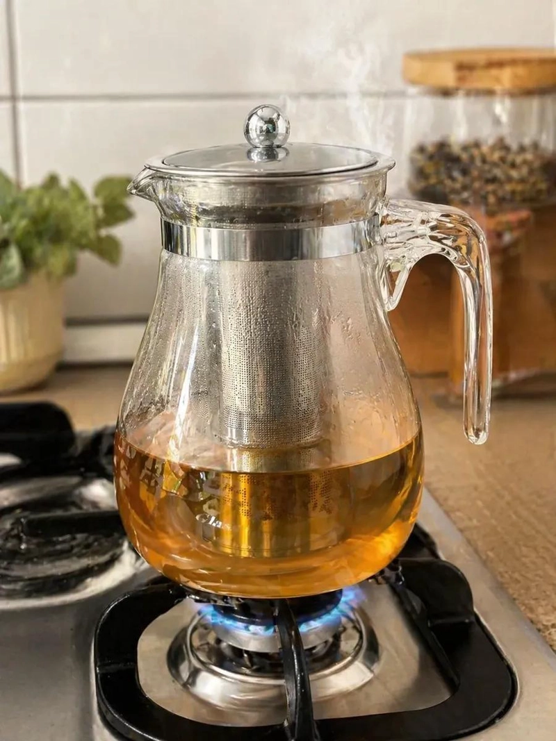 TETERA DE VIDRIO TEMPLADO CON INFUSOR PARA TE  Y HIERBAS - 5
