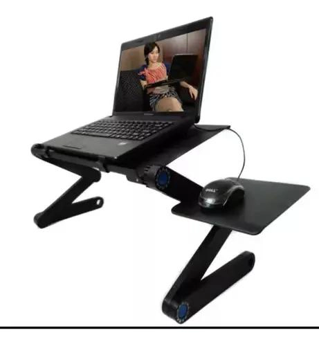 MESA PLEGABLE PORTATIL PARA COMPUTADORA CON VENTILADORES - 4