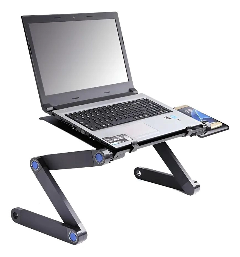 MESA PLEGABLE PARA PORTATIL CON VENTILADORES Y AJUSTE DE ALTURA - 1