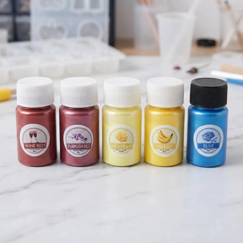 SET DE 5 PIGMENTOS MICA EN POLVO PARA CREACIONES ARTISTICAS - 1