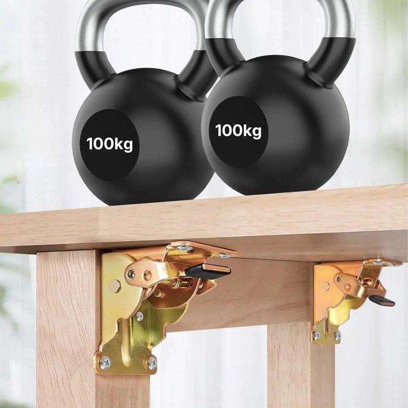 PACK 4 BISAGRAS ESCUADRAS ABATIBLES PARA MESA PLEGABLE - 5