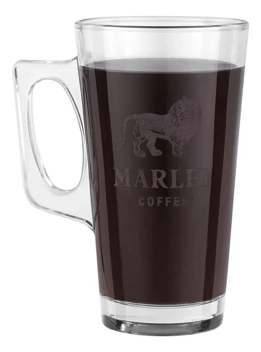 MUG DE VIDRIO ELEGANTE PARA CAFE  385 ML CON DISEÑO SOFISTICADO - 2