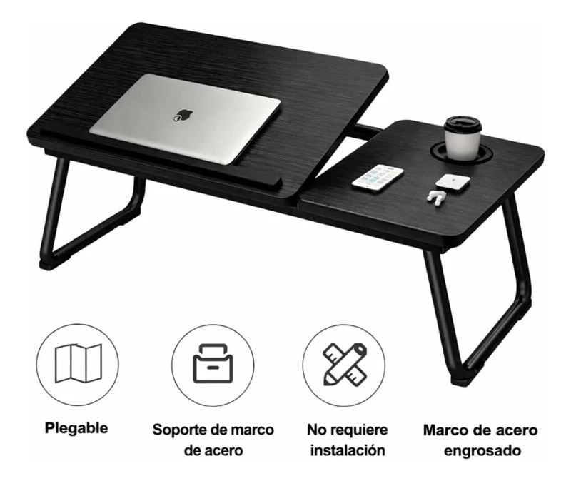 MESA PORTATIL PLEGABLE AJUSTABLE PARA LAPTOP Y USO MULTIUSO - 4