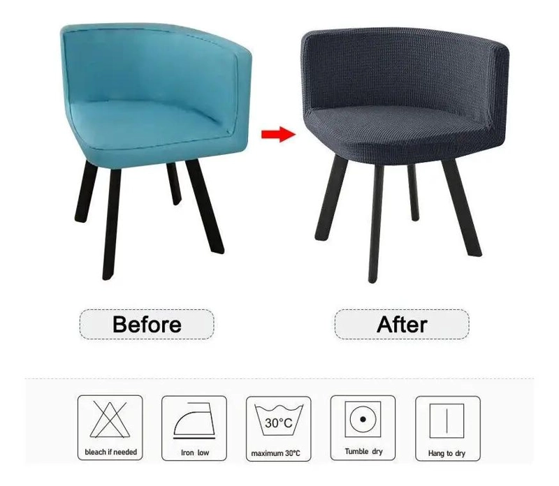 FUNDA ELASTICA TRIANGULAR PARA SILLA DE ESTUDIO Y COMEDOR - 8