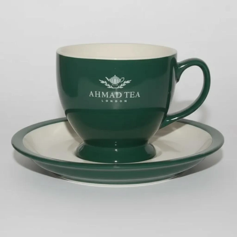 TAZA Y PLATILLO DE TE  CON CAPACIDAD DE 370 ML - 5