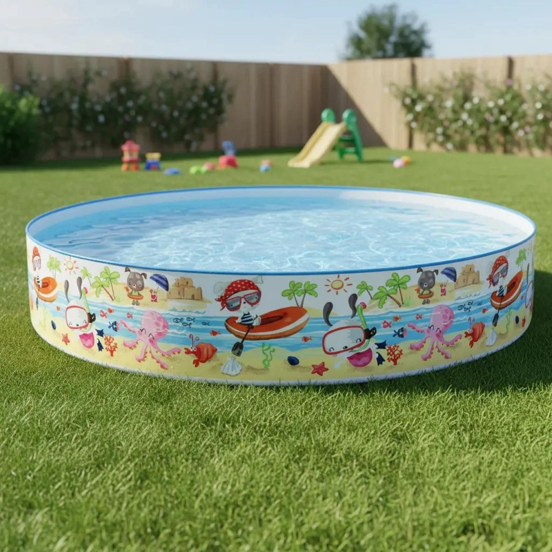 PISCINA INFLABLE REDONDA PARA NIÑOS 152X25 CM IDEAL PARA VERANO - 1