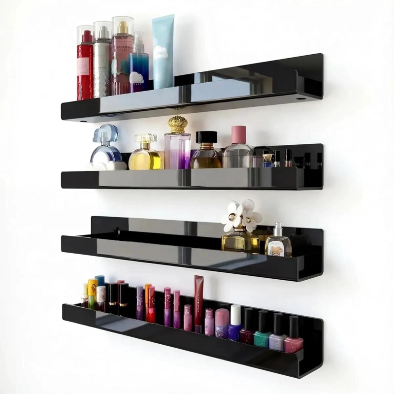 ESTANTE DE PARED ACRILICO NEGRO Y BLANCO PARA ORGANIZAR - 1
