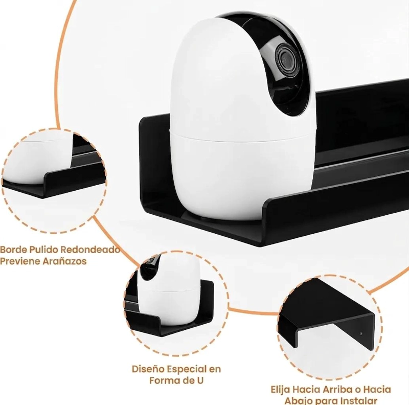 ESTANTE DE PARED ACRILICO NEGRO Y BLANCO PARA ORGANIZAR - 3