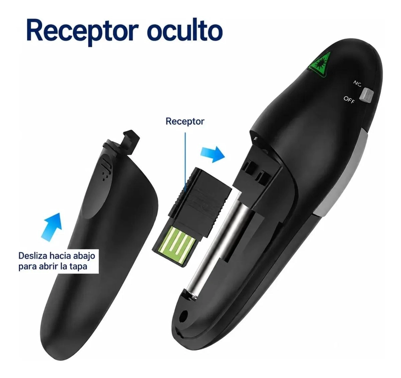 PUNTERO LASER INALAMBRICO USB PARA PRESENTACIONES EFECTIVAS - 3