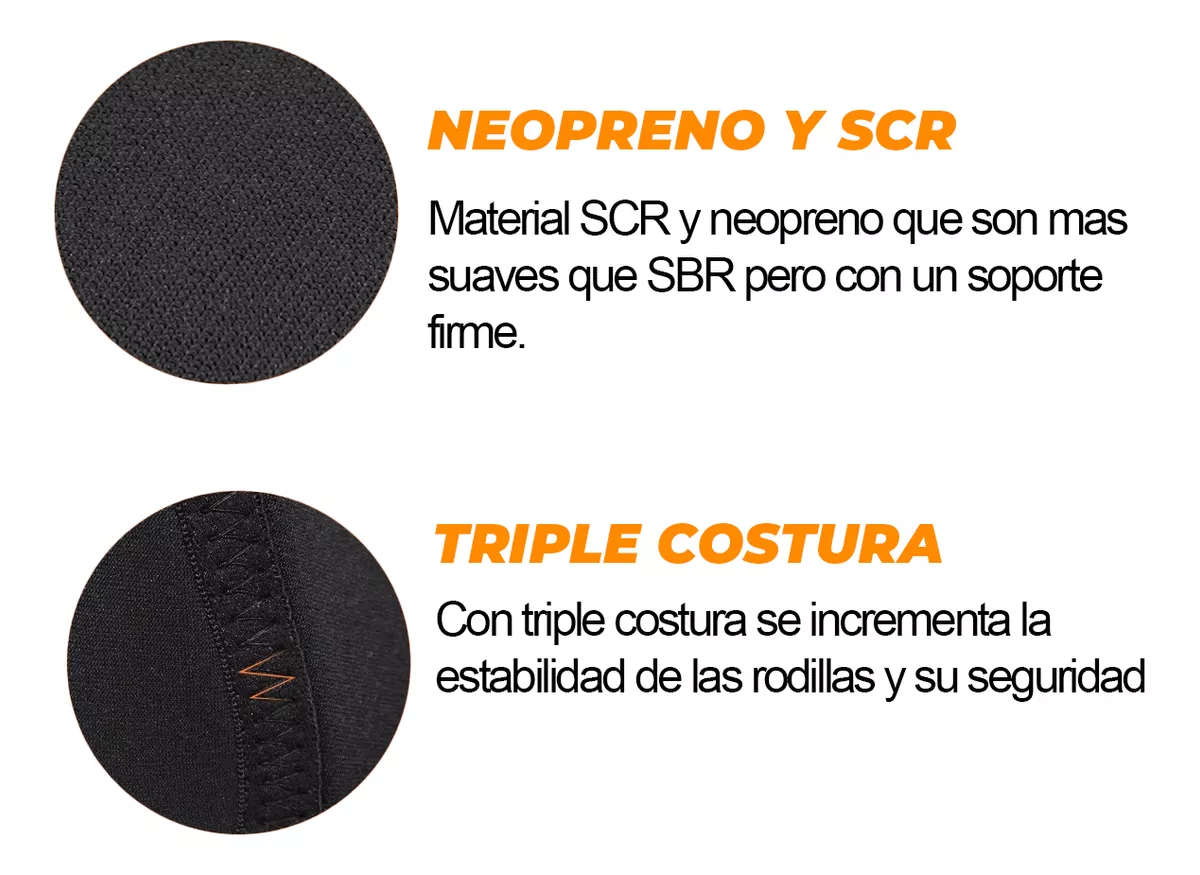 RODILLERAS DEPORTIVAS GYM CROSSFIT COMPRESIÓN NEOPRENO 7MM - 5