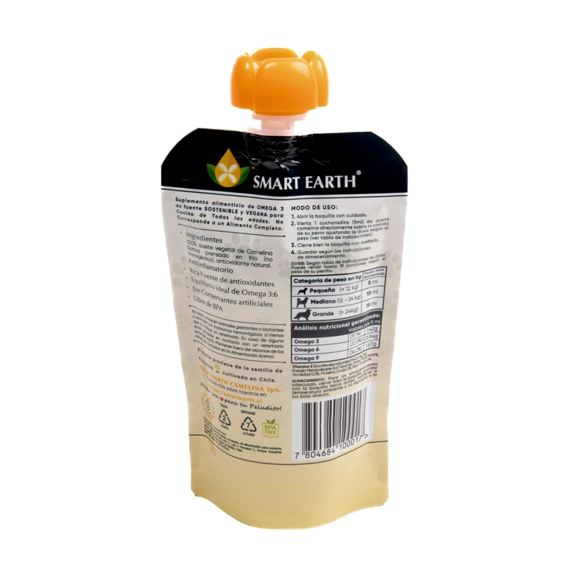 SUPLEMENTO PERROS SMART EARTH OMEGA 3 CAMELINA OIL PACK X4 - 2