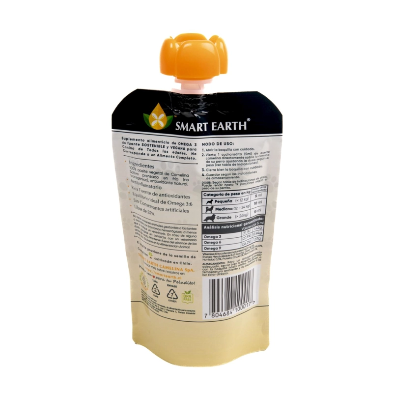 SUPLEMENTO PERROS SMART EARTH OMEGA 3 CAMELINA OIL PACK X5 - 2