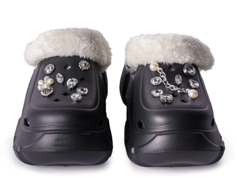 CROCS MUJER PLATAFORMA NEGRO - 1