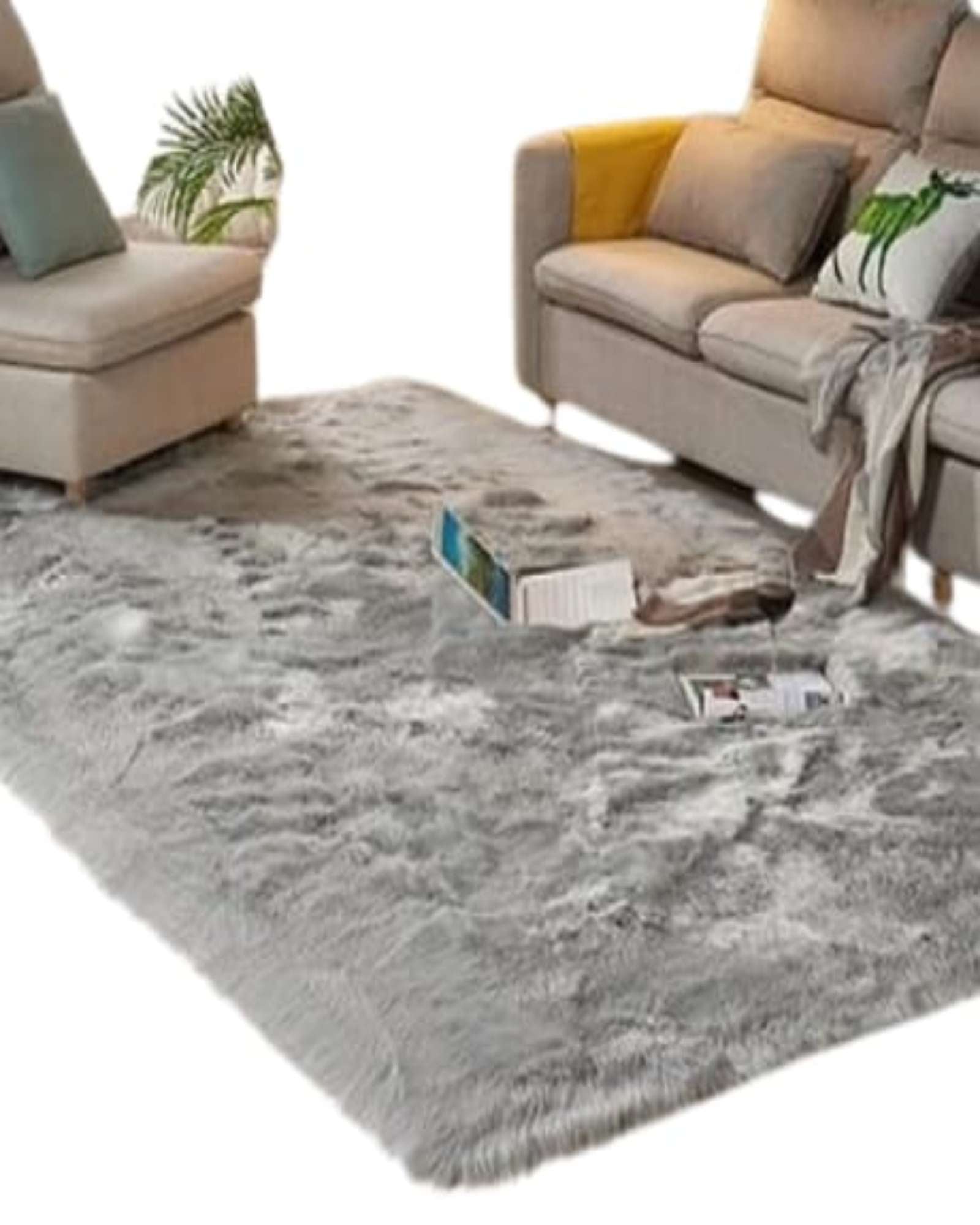 ALFOMBRA PELUDA 150X200 GRIS - 2