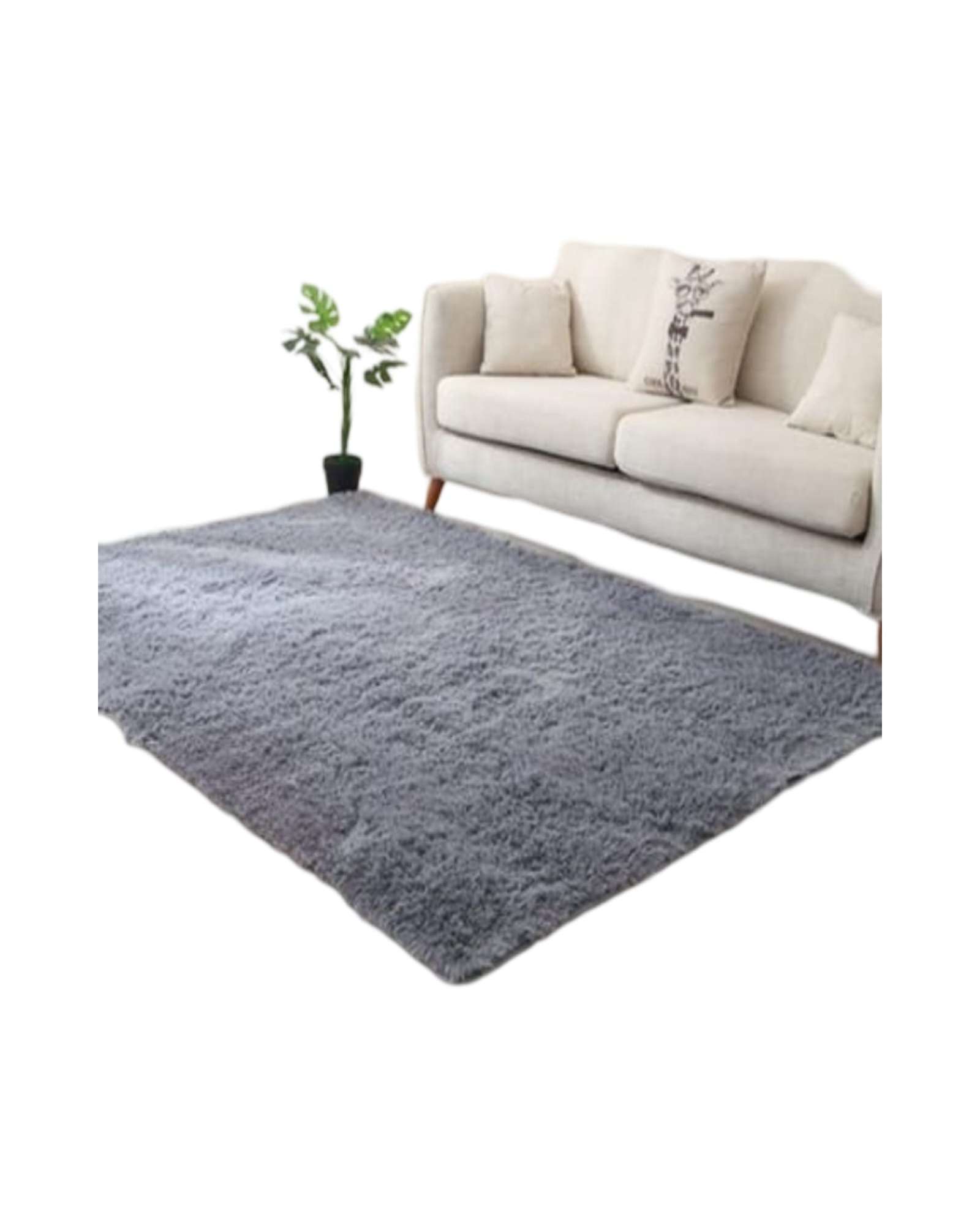 ALFOMBRA PELUDA 150X200 GRIS - 2