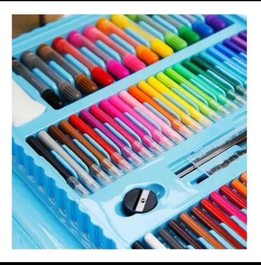SET CREATIVO MALETA DIBUJO ARTE KIT NIÑOS 208 PCS PORTÁTIL - 4