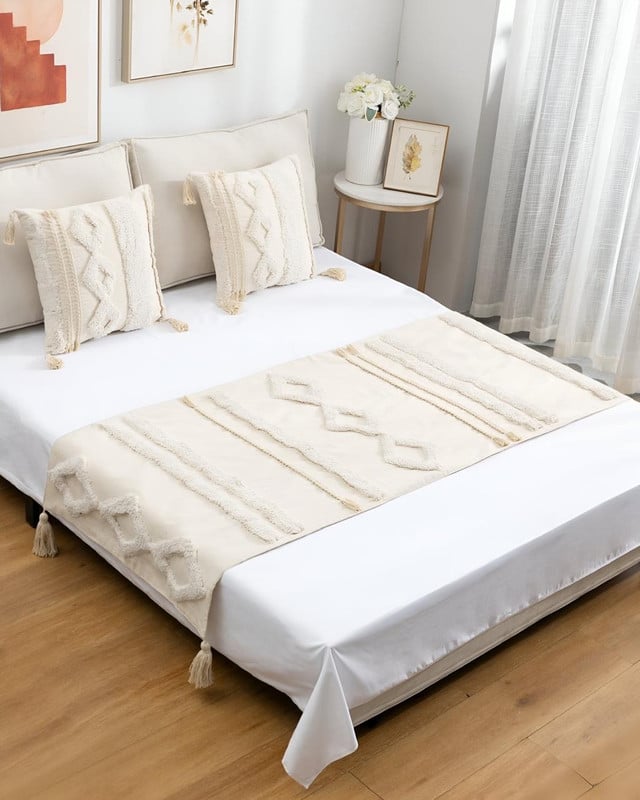 PIECERA DE CAMA DECORATIVA MODELO BOHO - 1