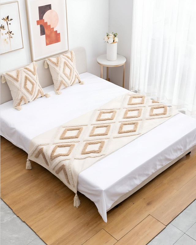 PIECERA DE CAMA DECORATIVA MODELO BOHO - 1