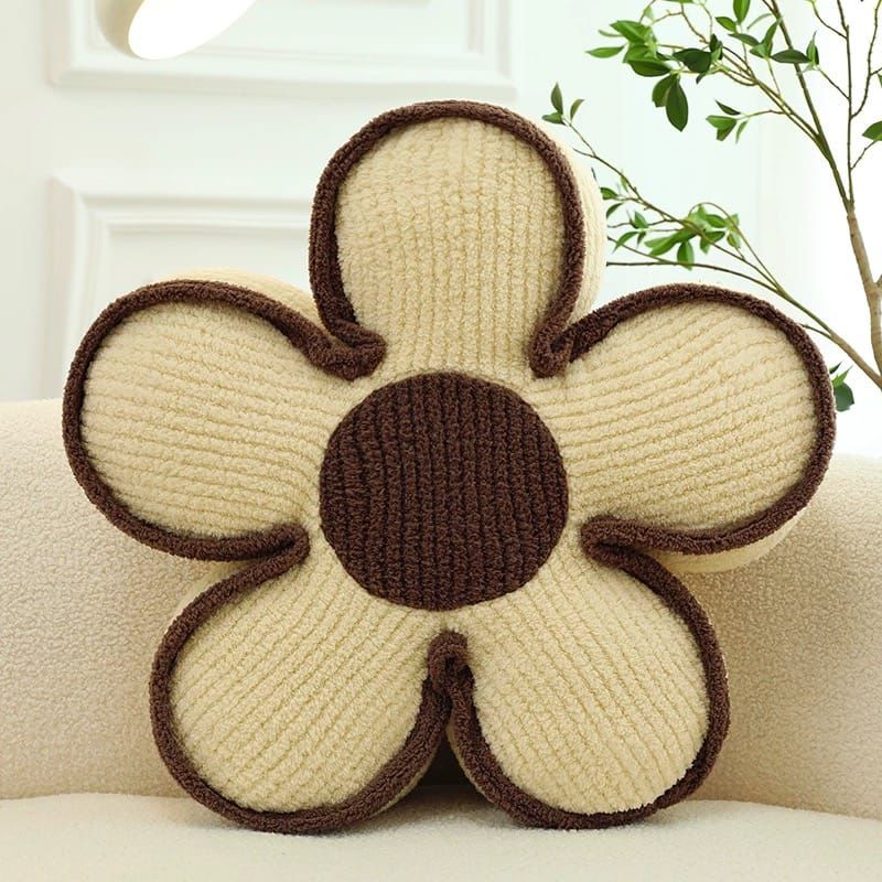 SET DE 2 COJINES DISEÑO FLOR COLOR BEIGE - 1