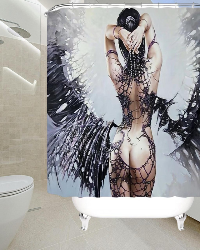 CORTINA DE BAÑO MAS FORRO DE DUCHA IMPERMEABLE - 2