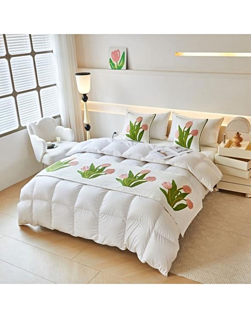 JUEGO DE PIECERA DE CAMA CON 2 FUNDAS MODELO BORDADO2 MAS COJIN - 3