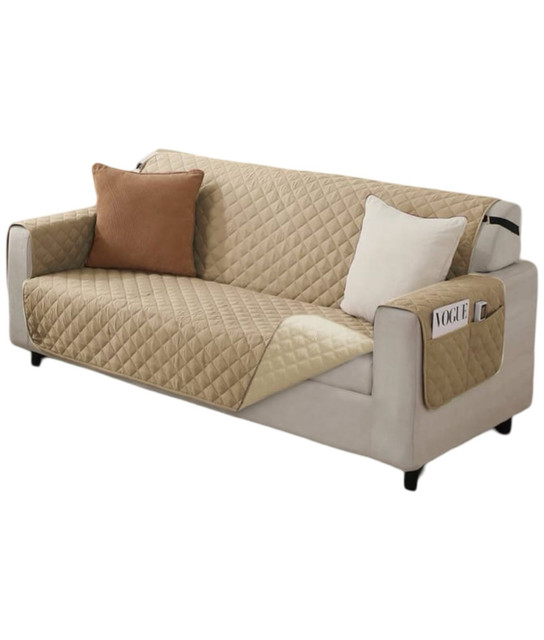 JUEGO DE 2 FUNDA SOFÁ SILLÓN 3 CUERPOS SOBREPONER BICOLOR - 3