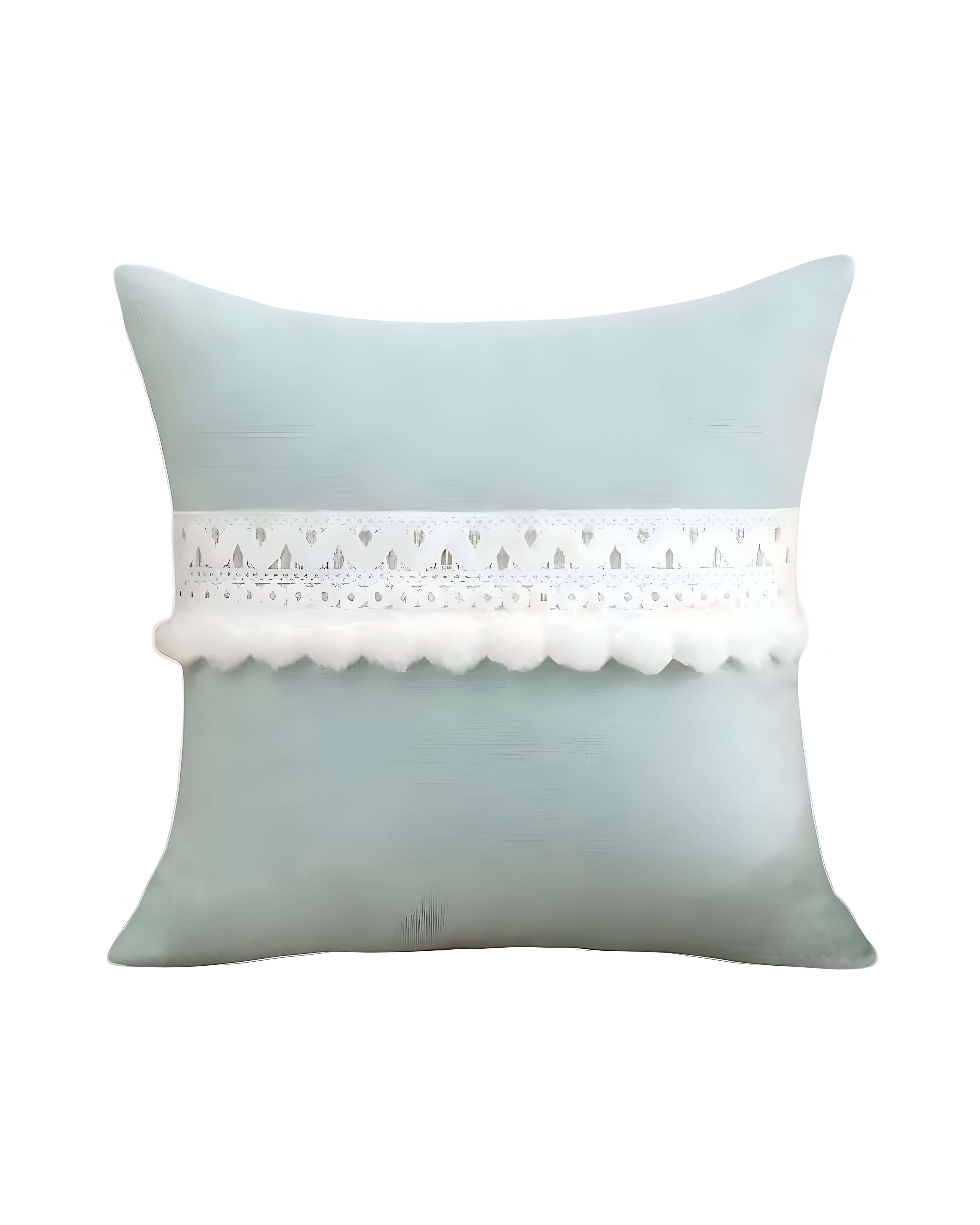 SET DE 6 FUNDAS DE COJIN CON POMPON 45X45 S7 - 1
