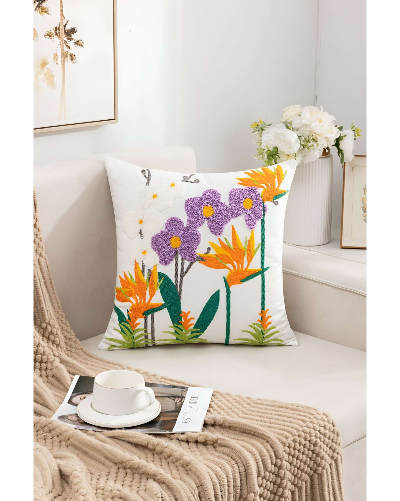SET DE 6 FUNDAS BORDADAS 45X45 C41 - 3