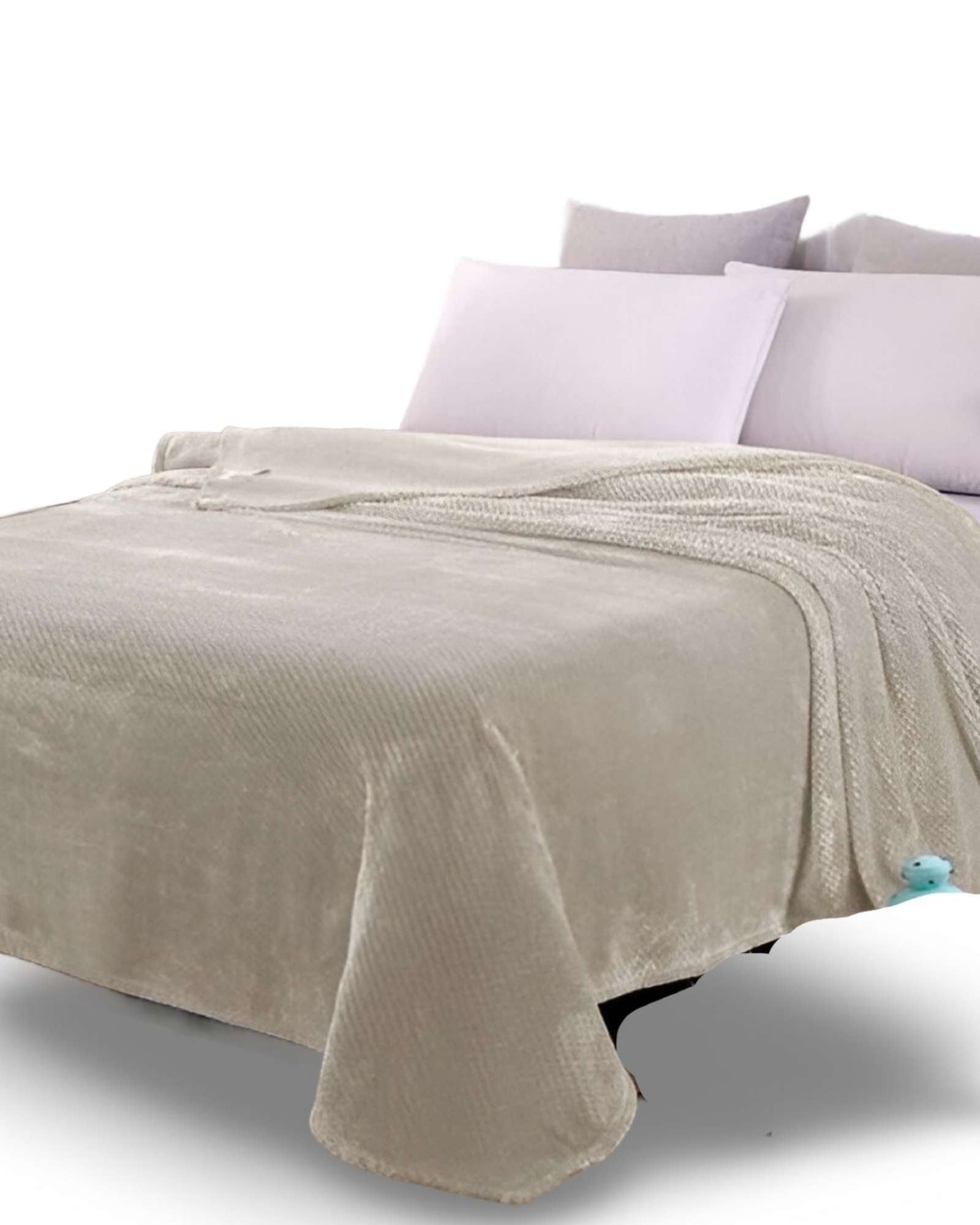 MANTAS PLUHS BEIGE 2 PLAZAS R1 - 1