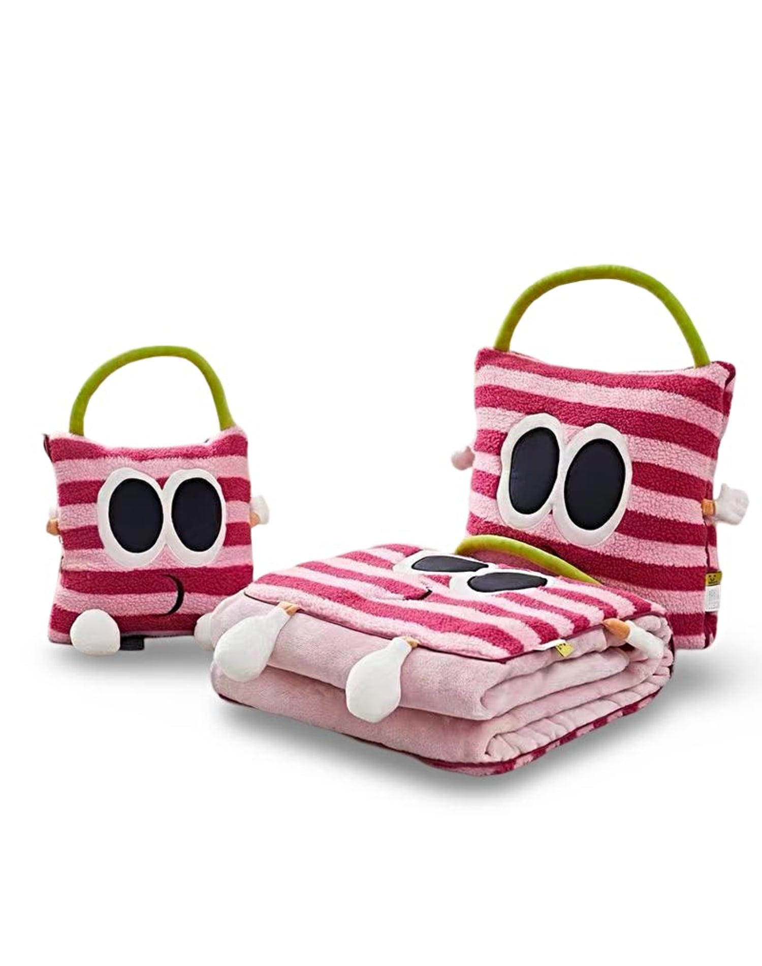 FRAZADA 3 EN 1 BOLSA ALMOHADA Y MANTA FUCSIA - 1