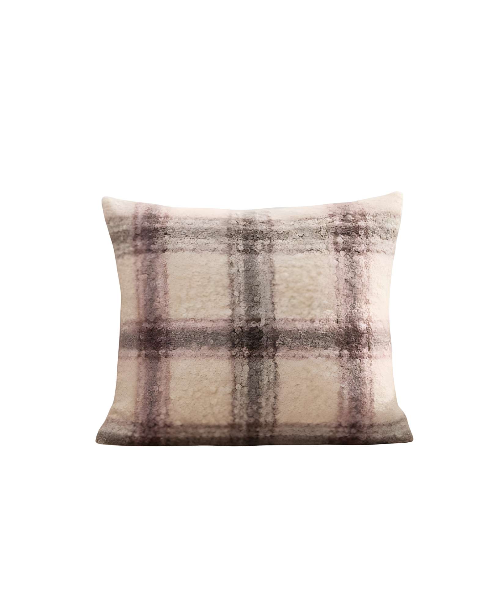 SET DE 4 FUNDAS PELUDAS CUADRILLE FELPA 45X45 BEIGE - 1