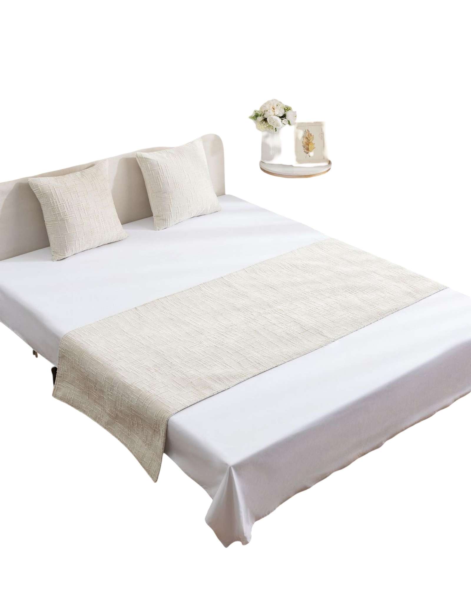 PIECERA SIN FUNDAS MODELO CHENILLE BEIGE CLARO - 1
