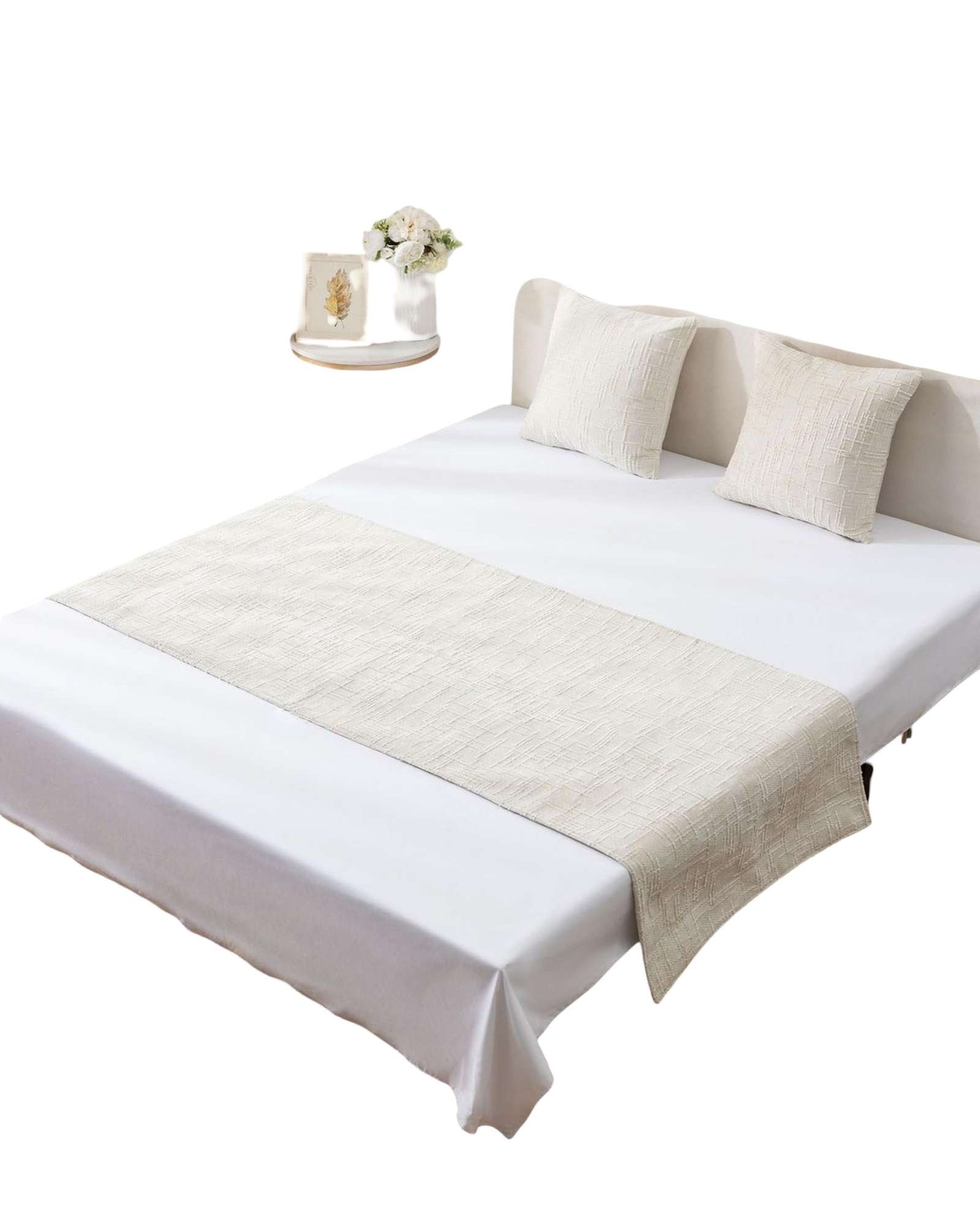 PIECERA SIN FUNDAS MODELO CHENILLE BEIGE CLARO - 3